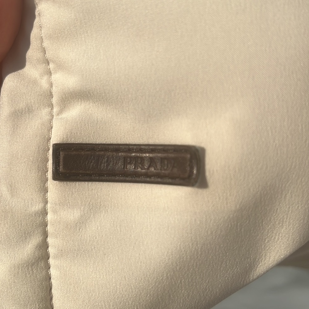Cream Prada Gore-Tex Coat View 6
